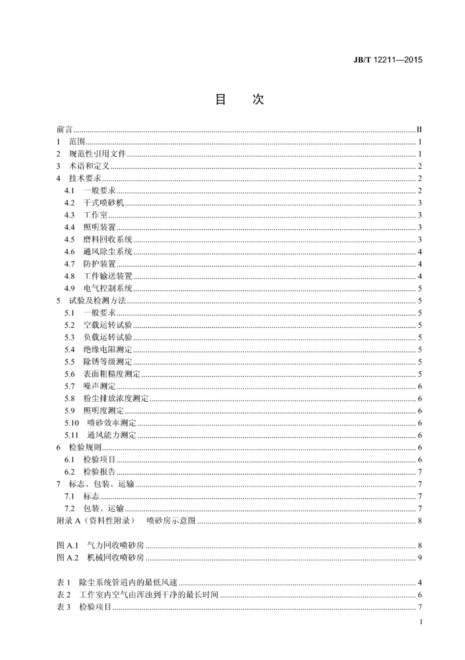 JB∕T 12211-2015 喷砂房.pdf_第2页