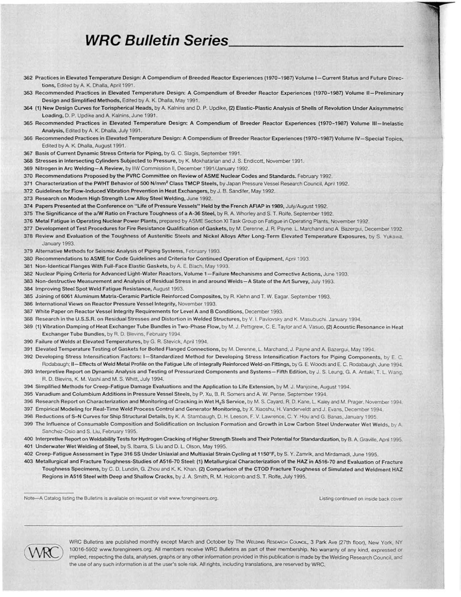 WRC 107-2002 Local Stress in Spherical and Cylindrical Shells Due to External Loadings.pdf_第2页