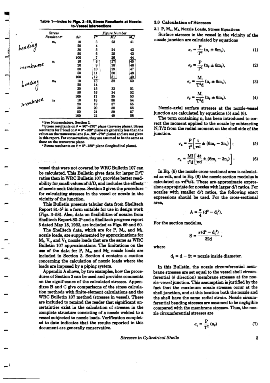 WRC 297-1987 Local Stress in Cylindriacl Shells Due to External Loadings on Nozzles - Supplement to WRC 107.pdf_第3页