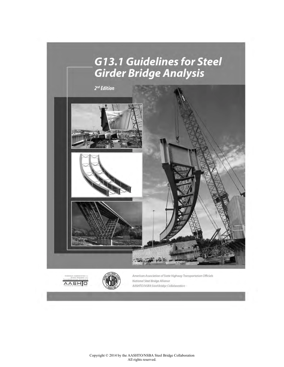 AASHTO-NSBA G13.1-2014 Guidelines for Steel Girder Bridge Analysis.pdf_第2页