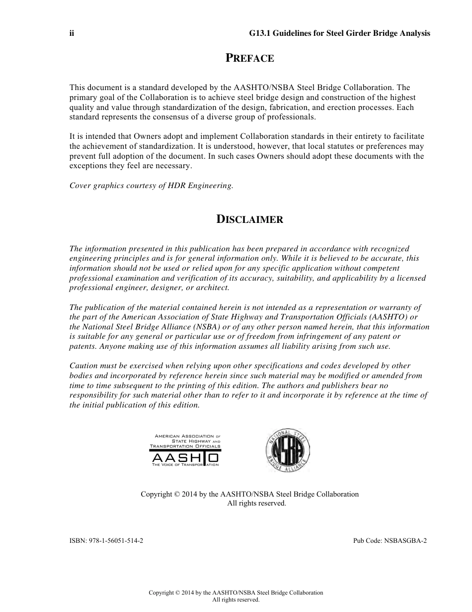 AASHTO-NSBA G13.1-2014 Guidelines for Steel Girder Bridge Analysis.pdf_第3页