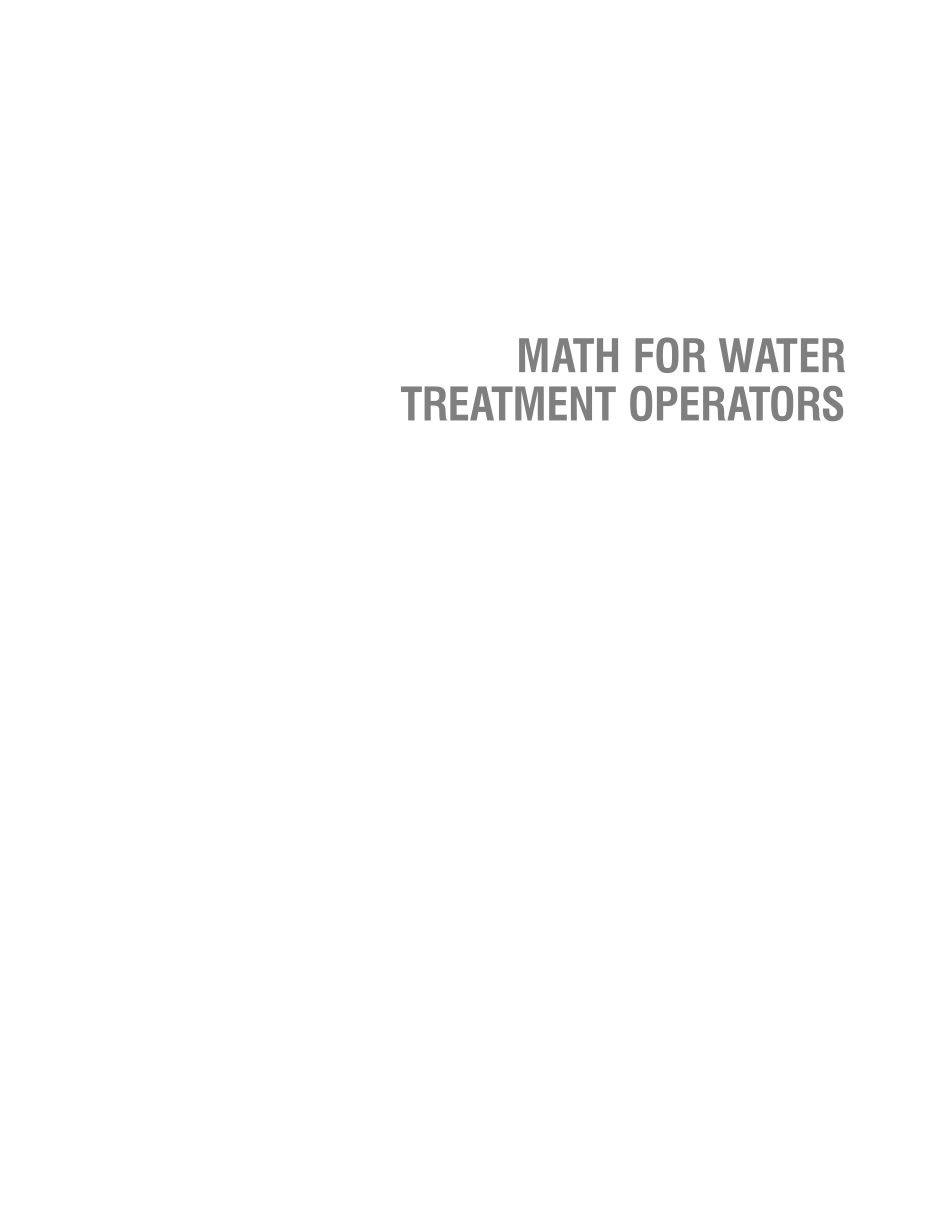 AWWA Math for Water Treatment Operators. 2007.pdf_第2页
