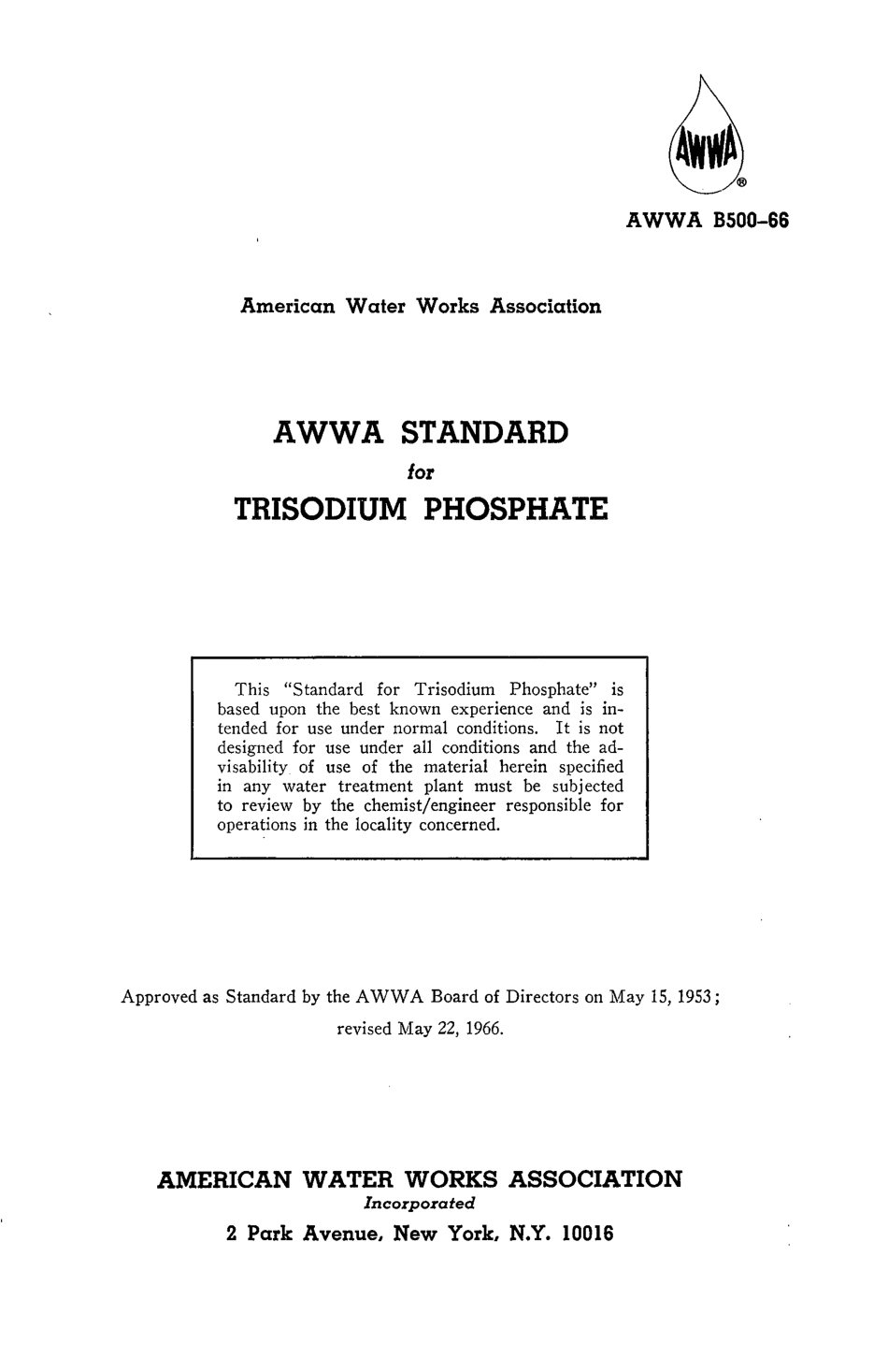 AWWA B500-66 scan.pdf_第1页