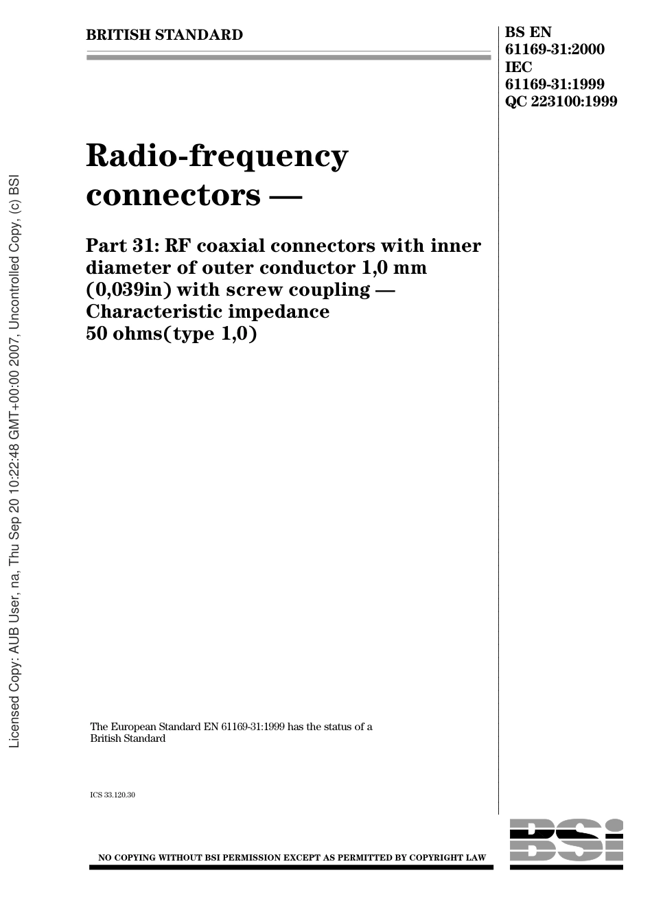BS EN 61169-31-2000.pdf_第1页