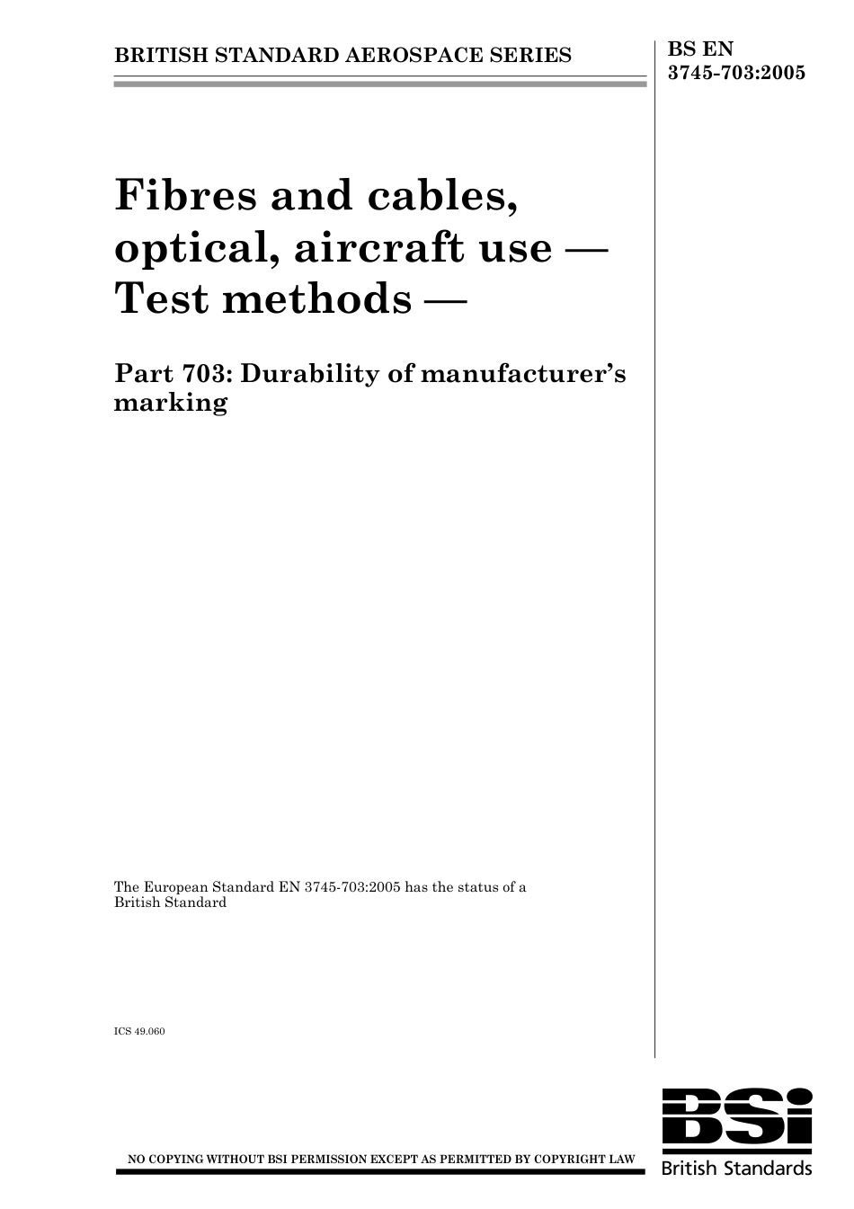 BS EN 03745-703-2005 (2006).pdf_第1页