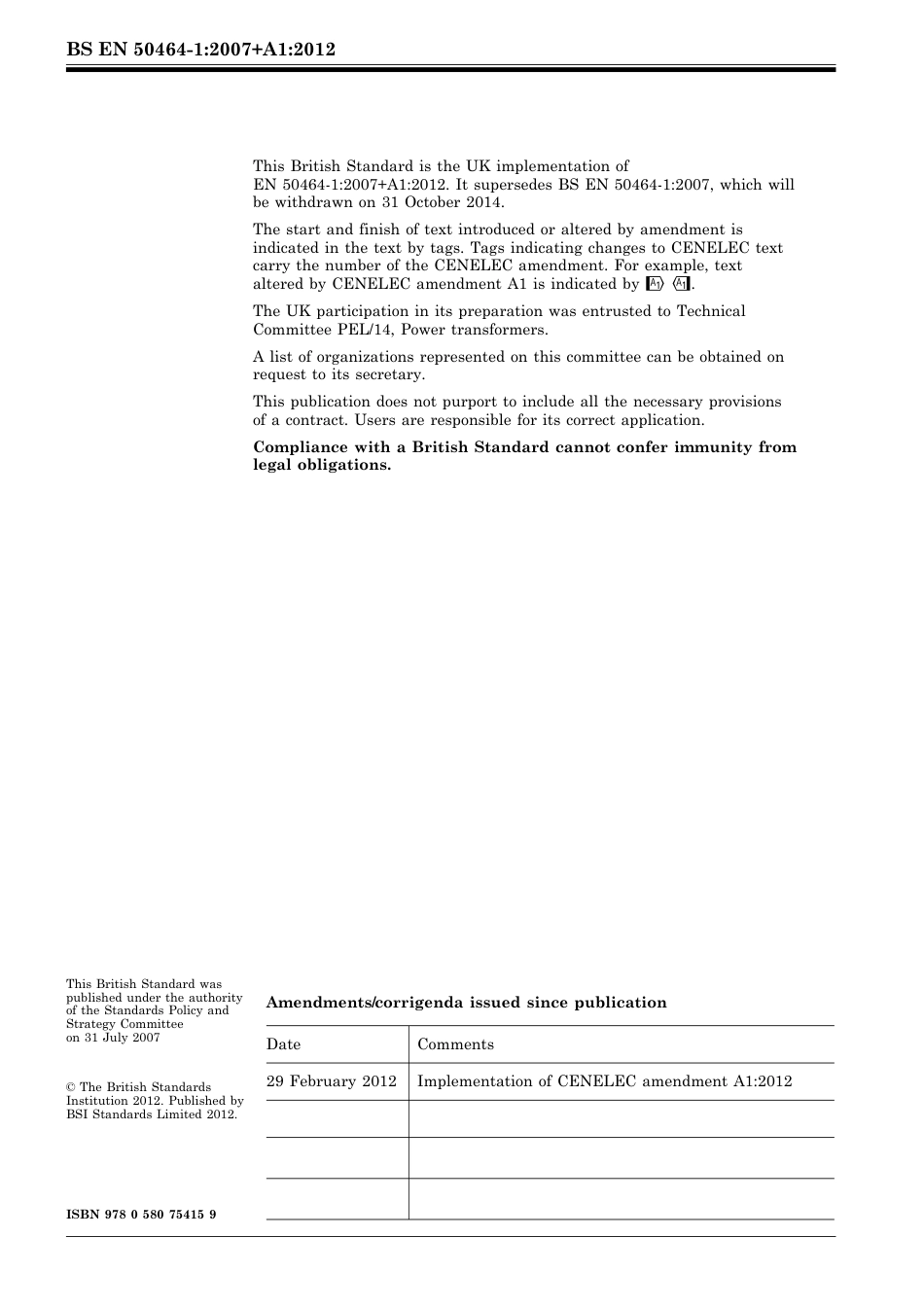 BS EN 50464-1-2007 + A1-2012.pdf_第2页