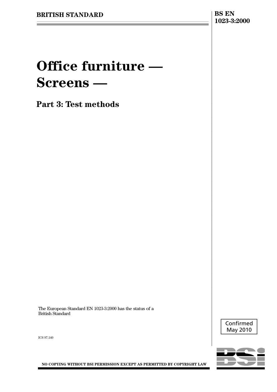 BS EN 01023-3-2000 (2010).pdf_第1页