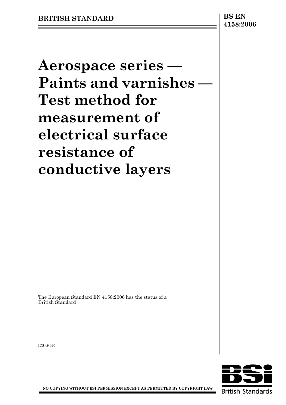 BS EN 04158-2006 (2007).pdf_第1页