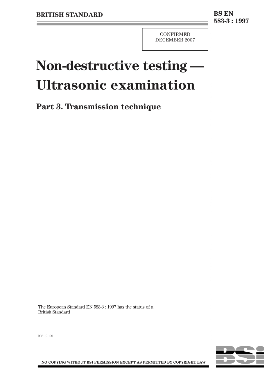 BS EN 00583-3-1997 (2007).pdf_第1页