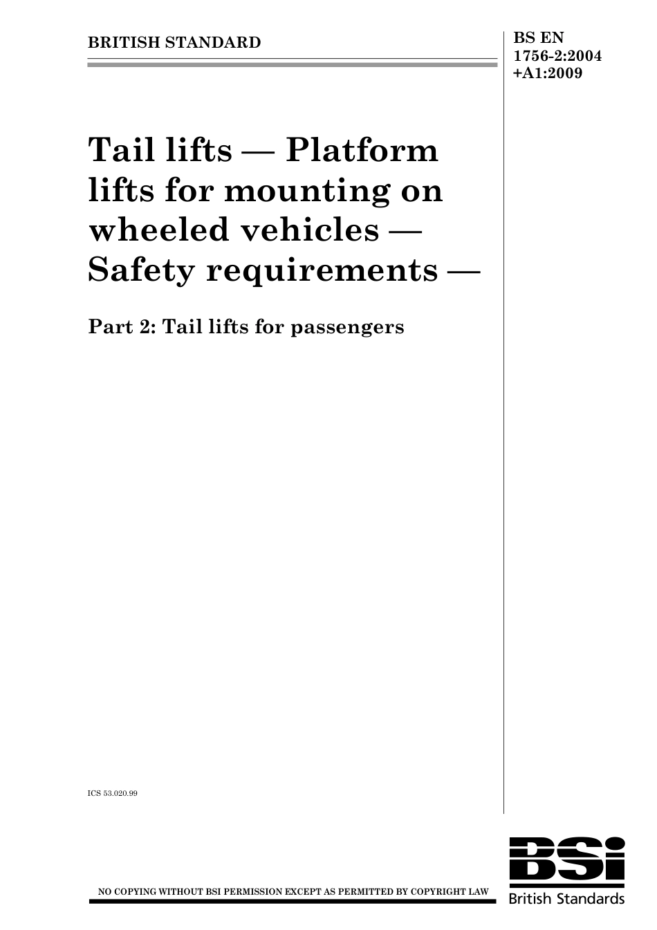 BS EN 01756-2-2004 + A1-2009.pdf_第1页