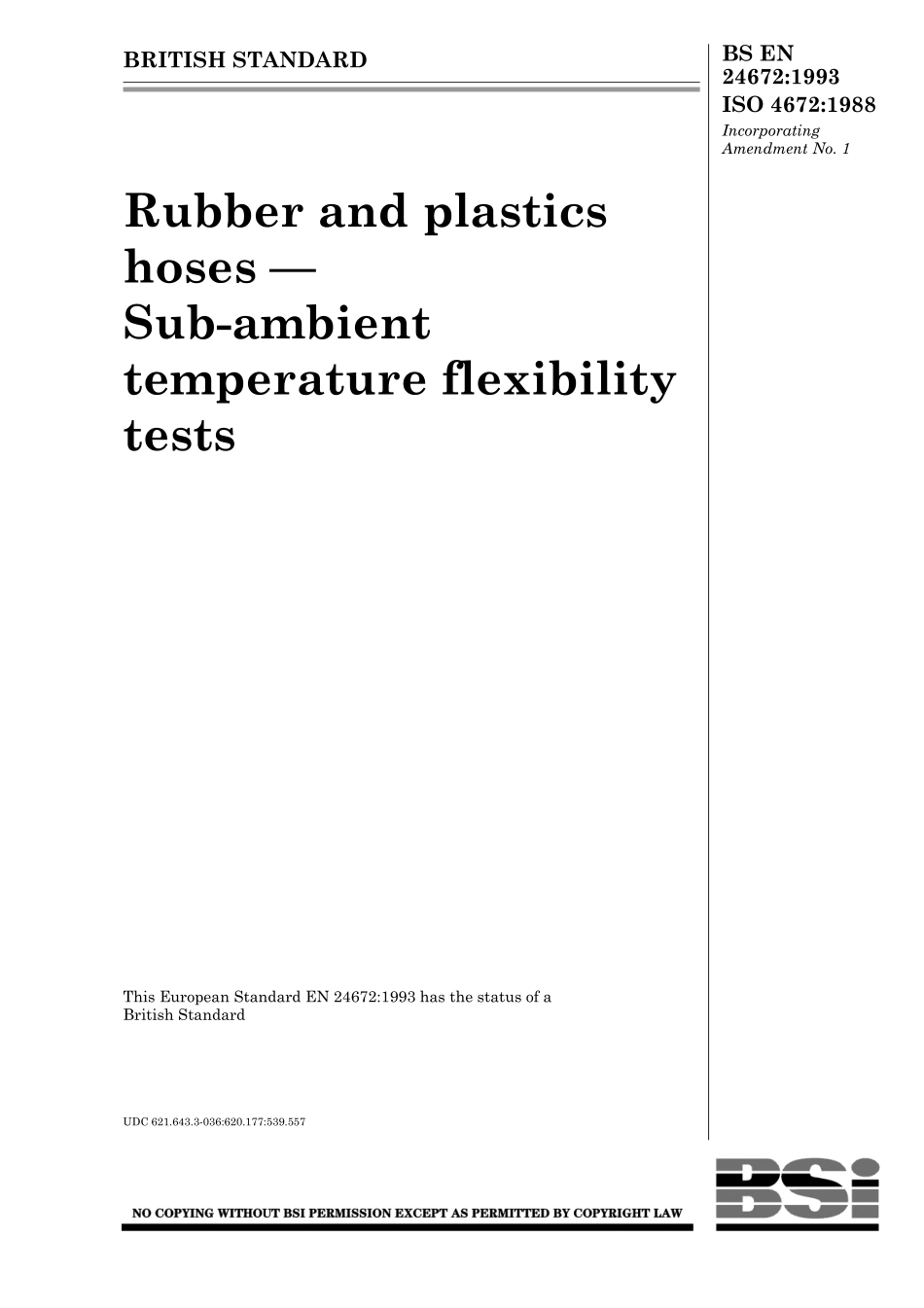 BS EN 24672-1993 (1999) ISO 4672-1988.pdf_第1页