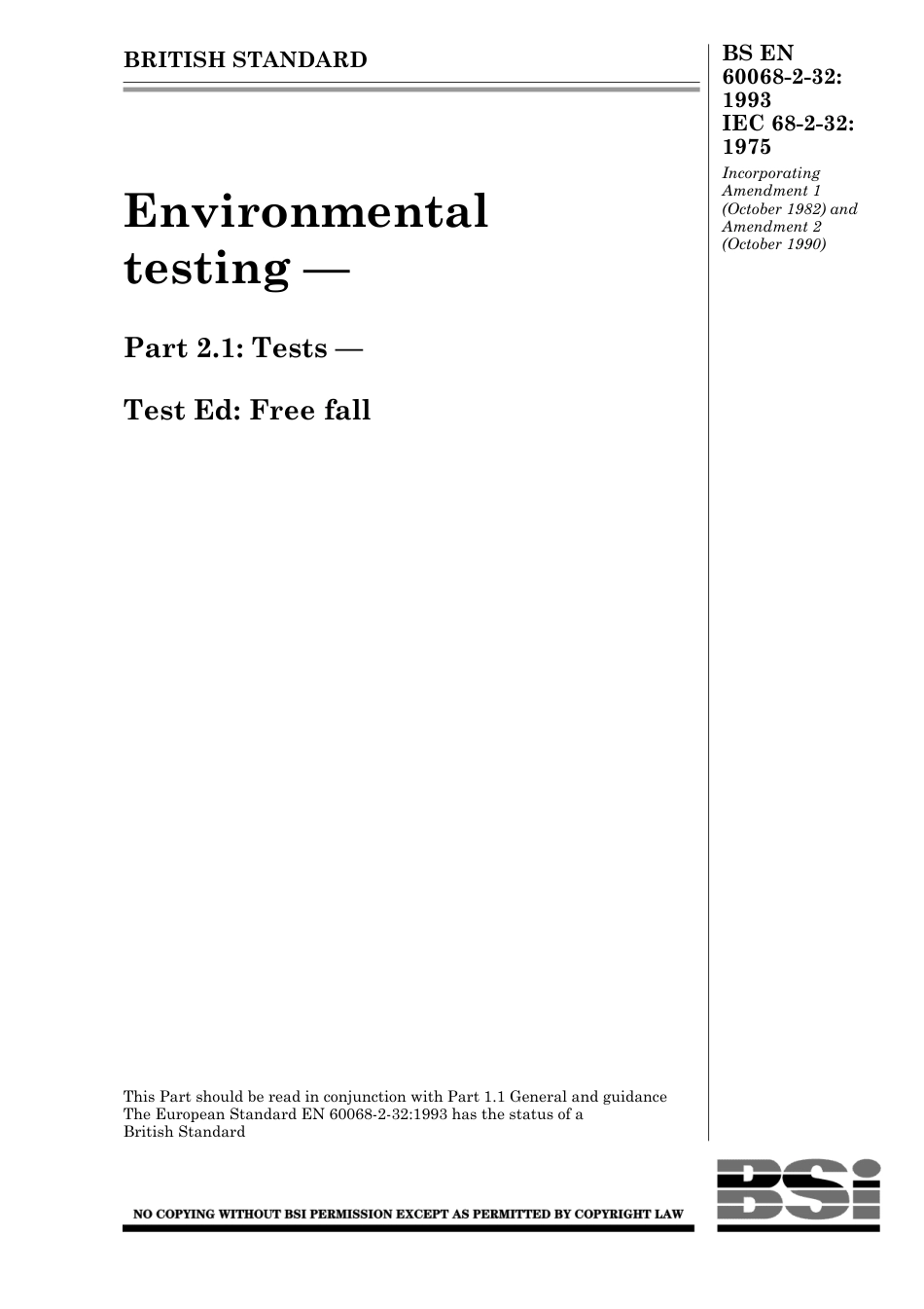 BS EN 60068-2-32-1993 (1998).pdf_第1页