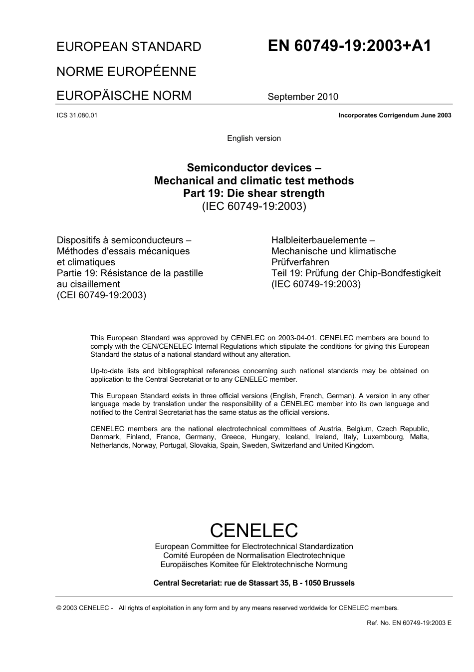 BS EN 60749-19-2003 + A1-2010.pdf_第3页