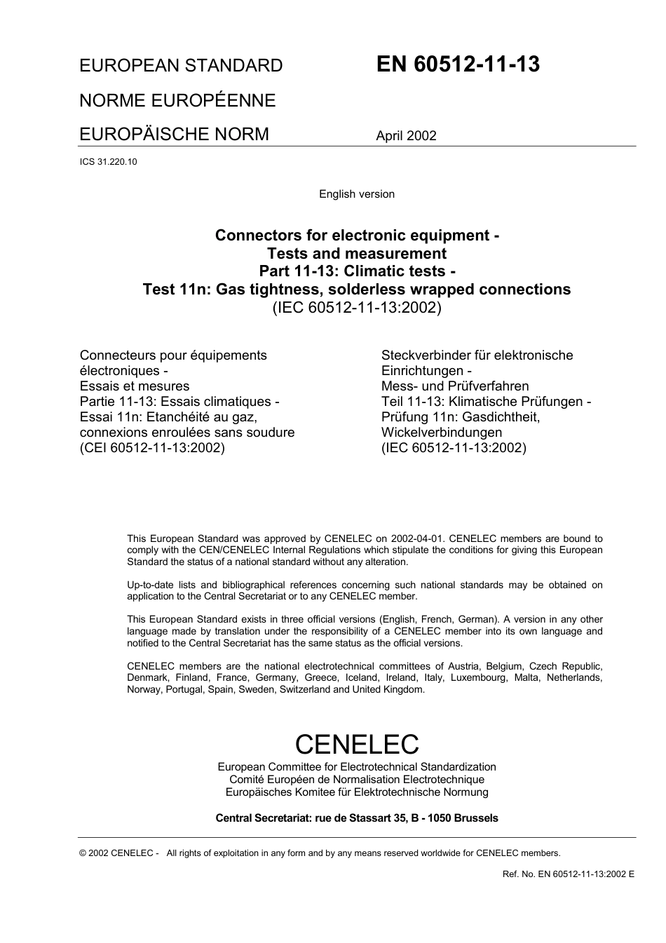 BS EN 60512-11-13-2002.pdf_第3页