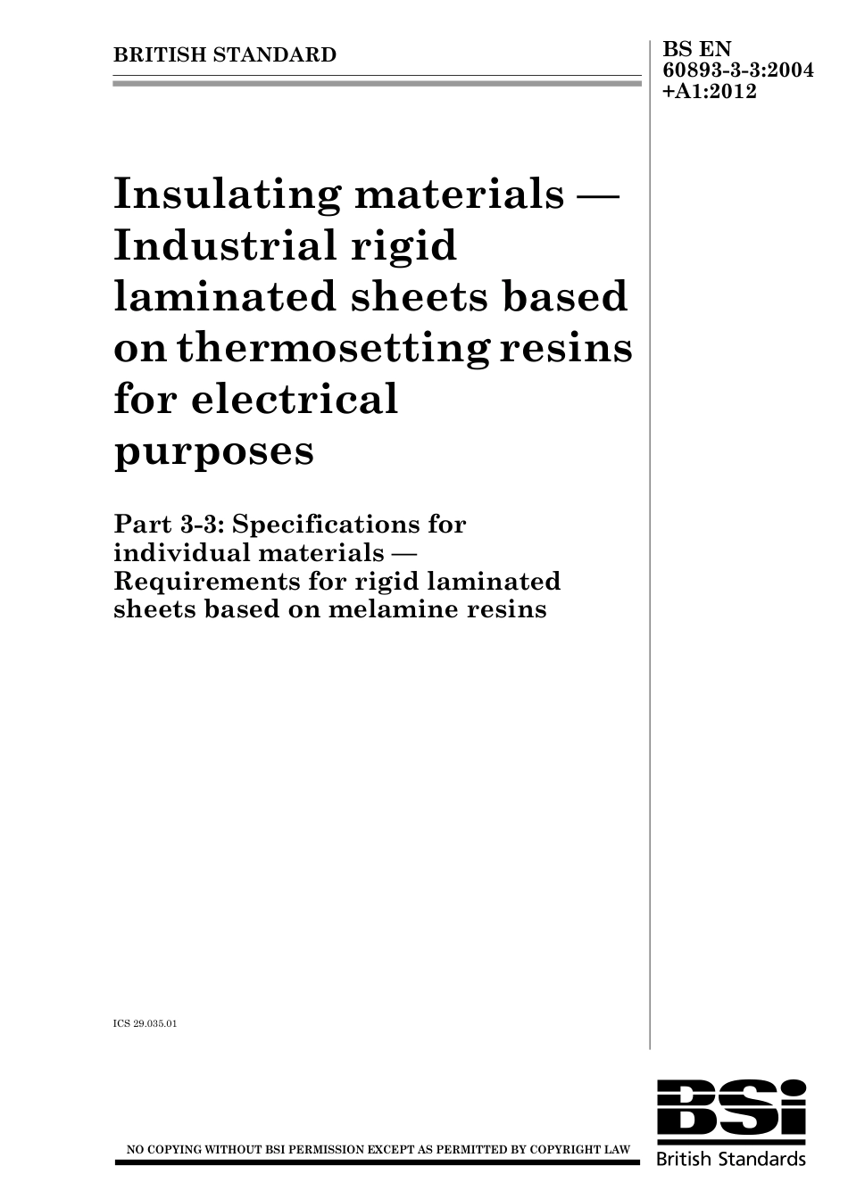 BS EN 60893-3-3-2004 + A1-2012.pdf_第1页