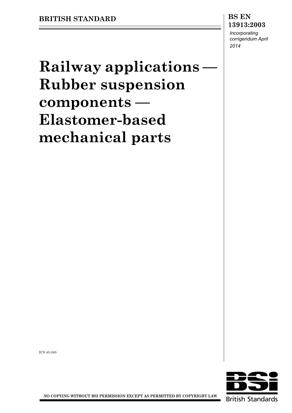 BS EN 13913-2003 (2014).pdf_第1页