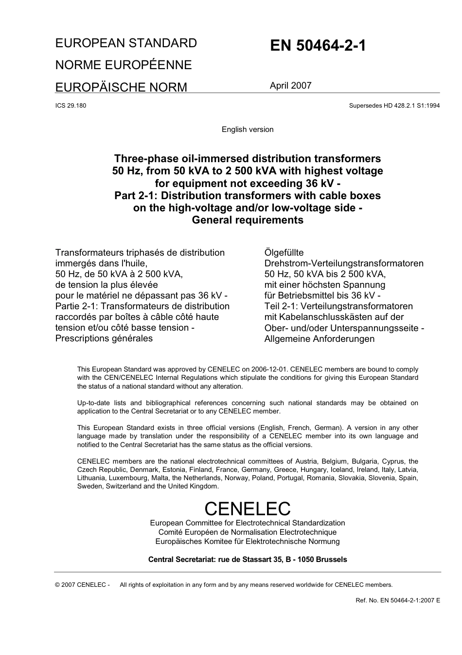 BS EN 50464-2-1-2007.pdf_第3页