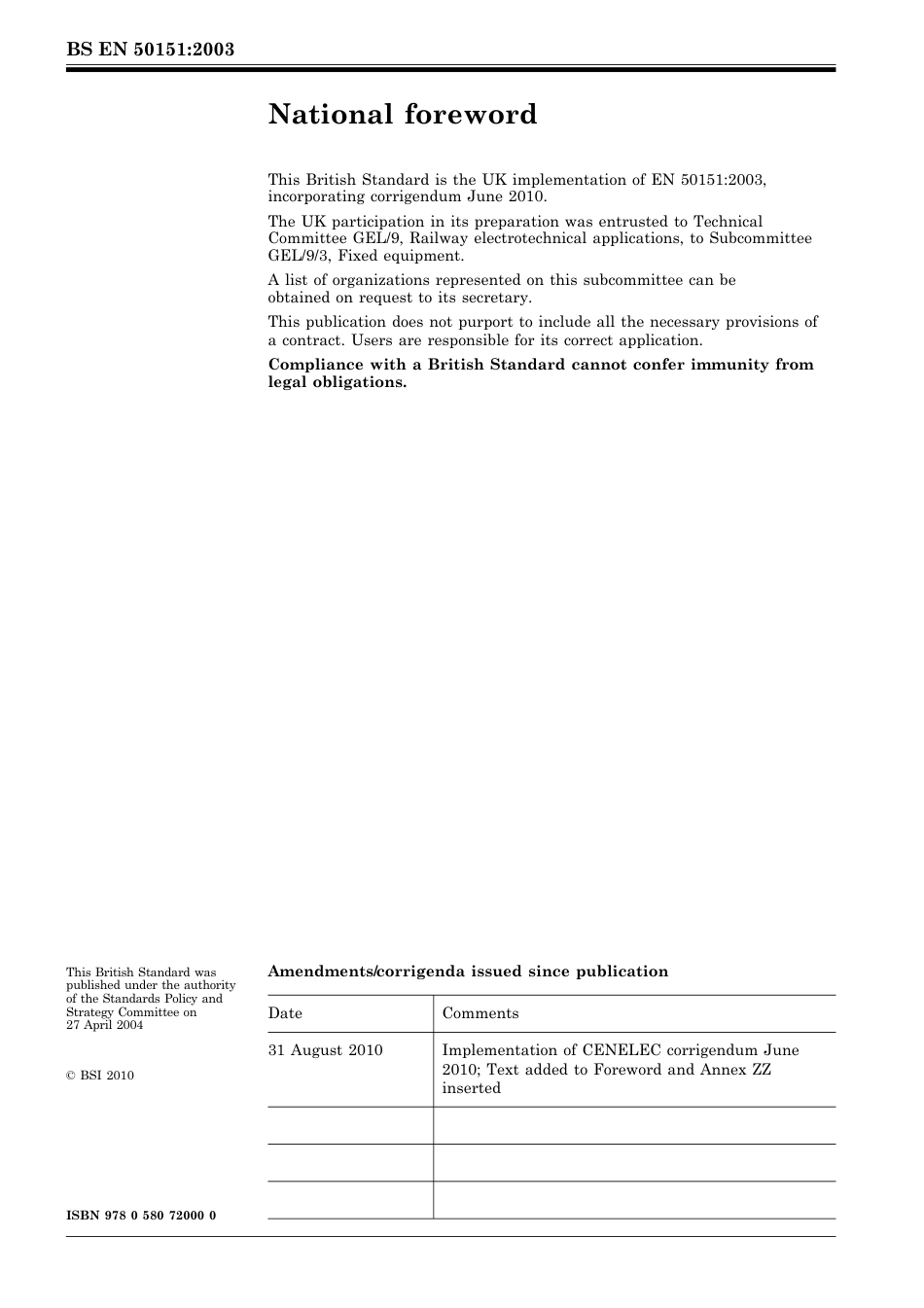 BS EN 50151-2003 (2010).pdf_第2页