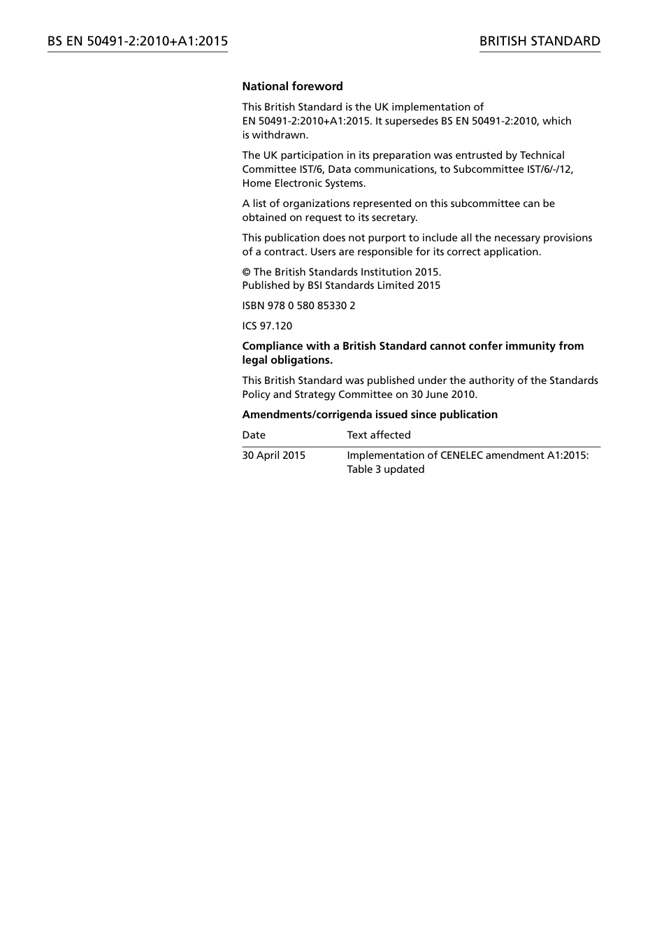 BS EN 50491-2-2010 + A1-2015.pdf_第2页