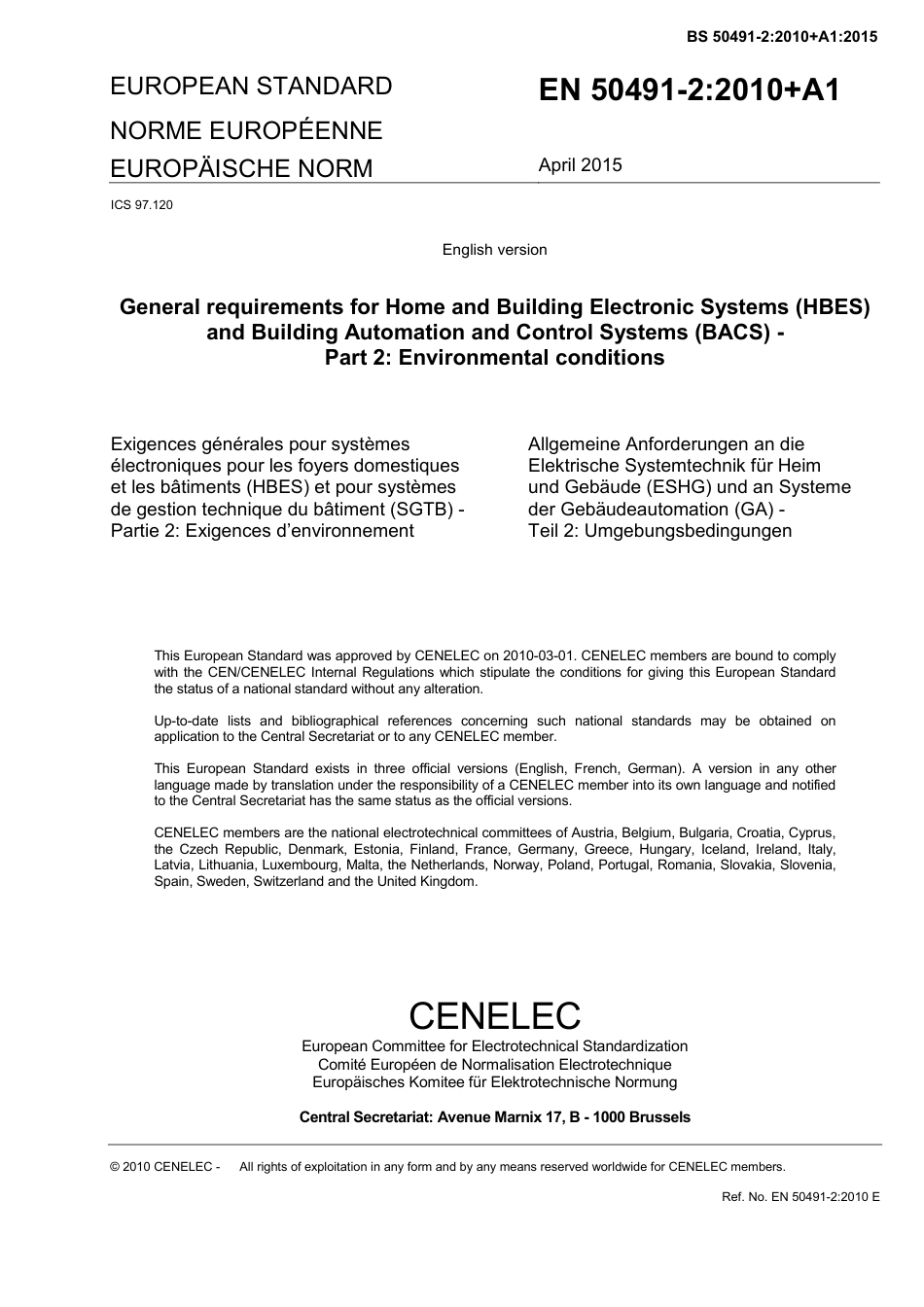 BS EN 50491-2-2010 + A1-2015.pdf_第3页