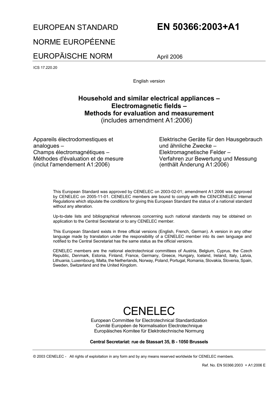 BS EN 50366-2003 + A1-2006 (2010).pdf_第3页