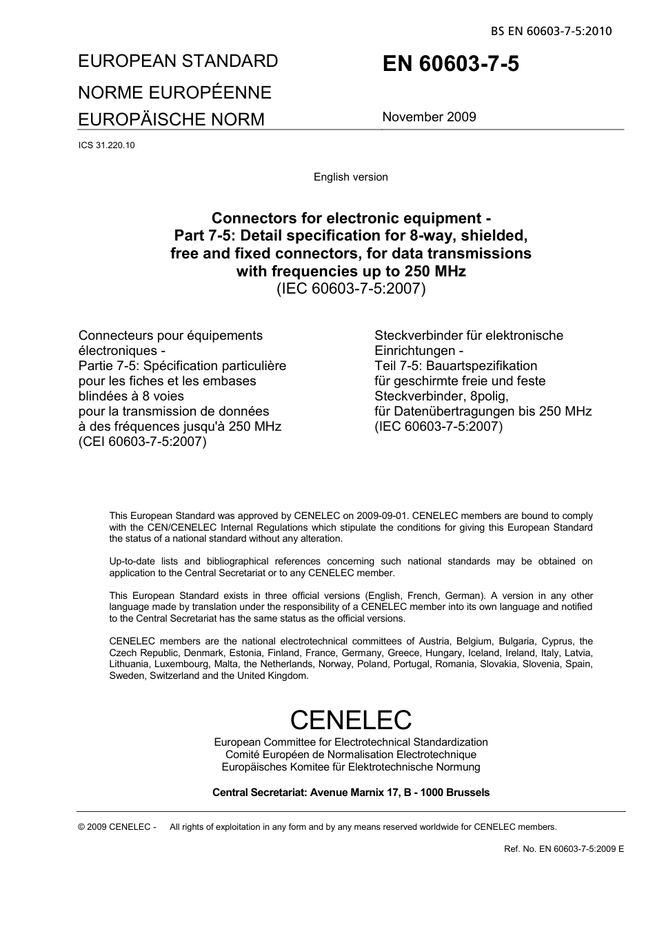 BS EN 60603-7-5-2010.pdf_第3页