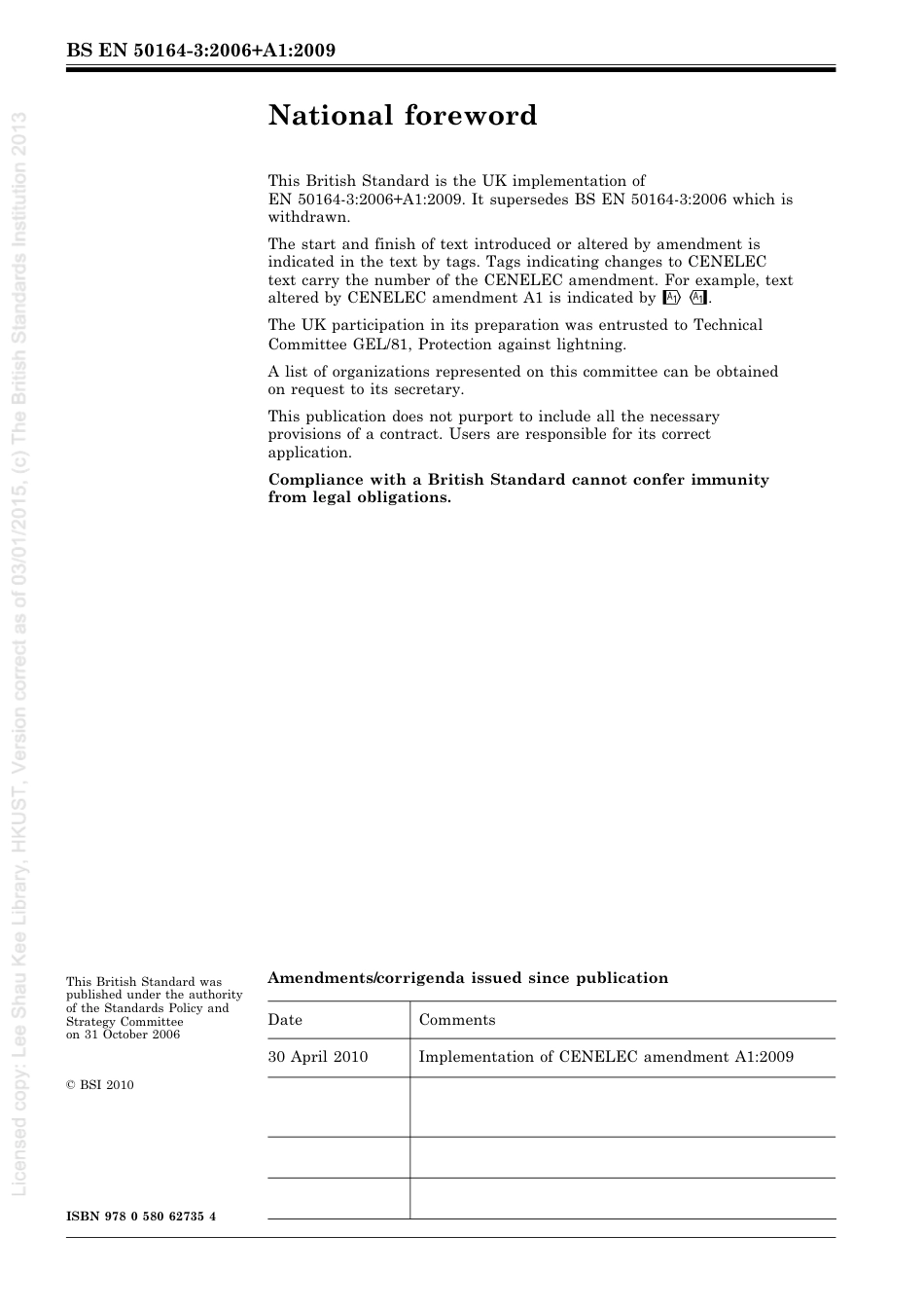 BS EN 50164-3-2006 + A1-2009 (2010).pdf_第2页