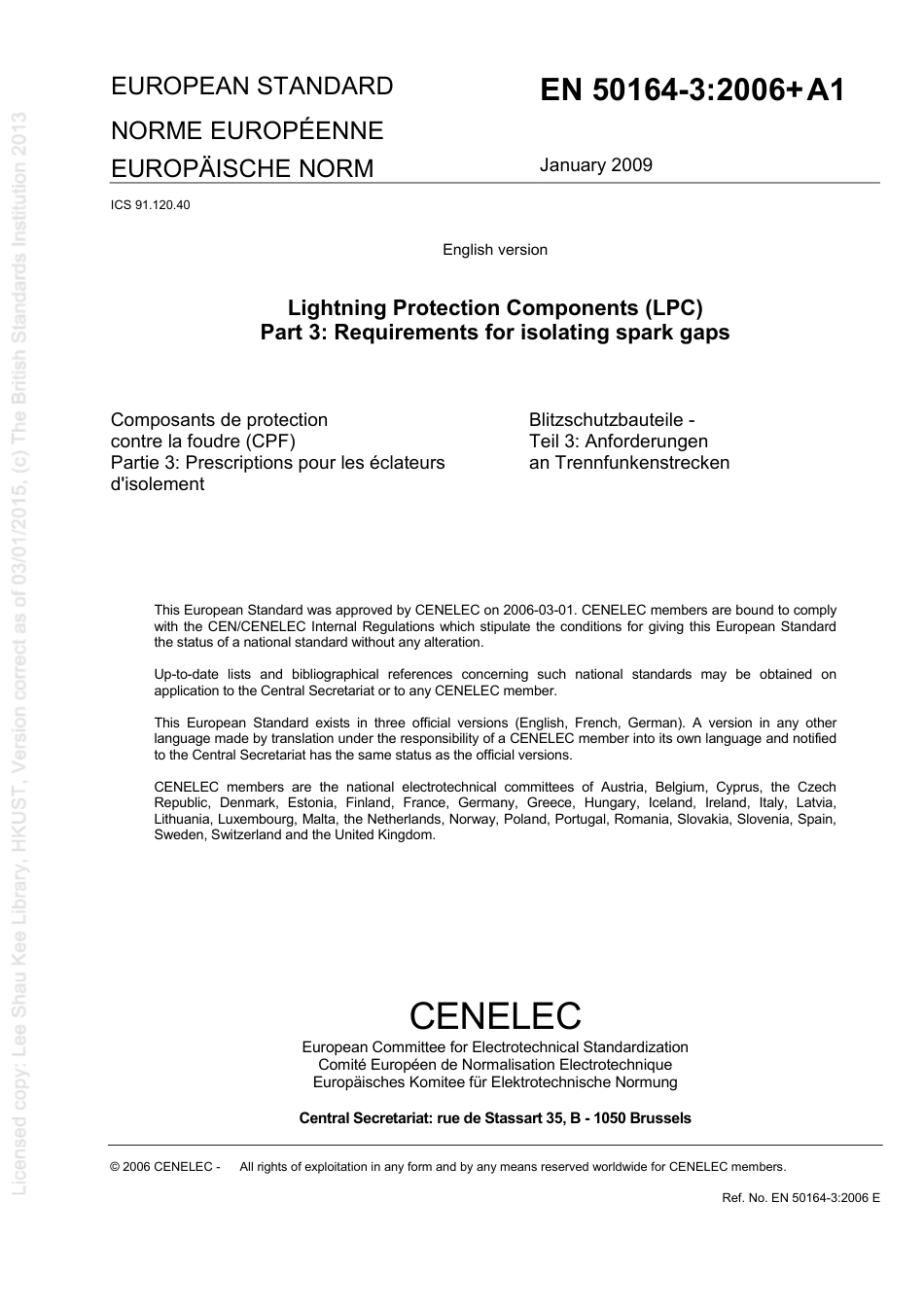 BS EN 50164-3-2006 + A1-2009 (2010).pdf_第3页