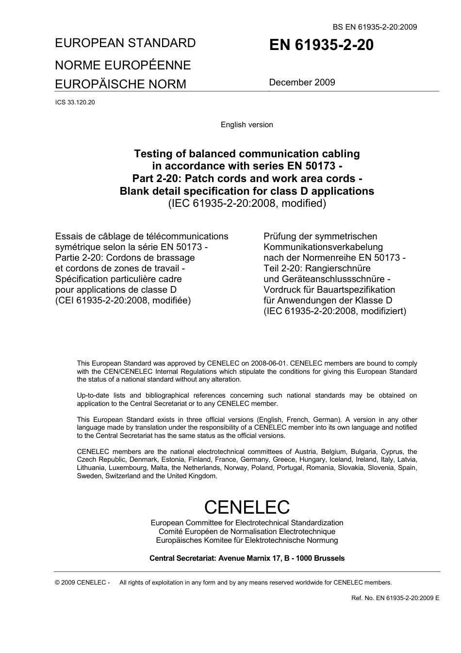 BS EN 61935-2-20-2009.pdf_第3页