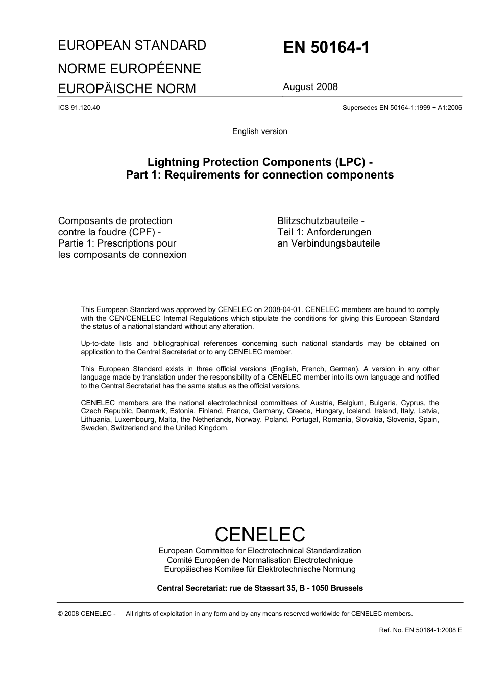 BS EN 50164-1-2008.pdf_第3页