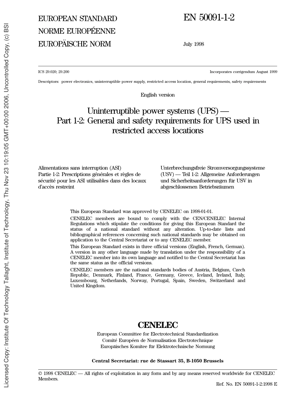 BS EN 50091-1-2-1999 (2000).pdf_第3页