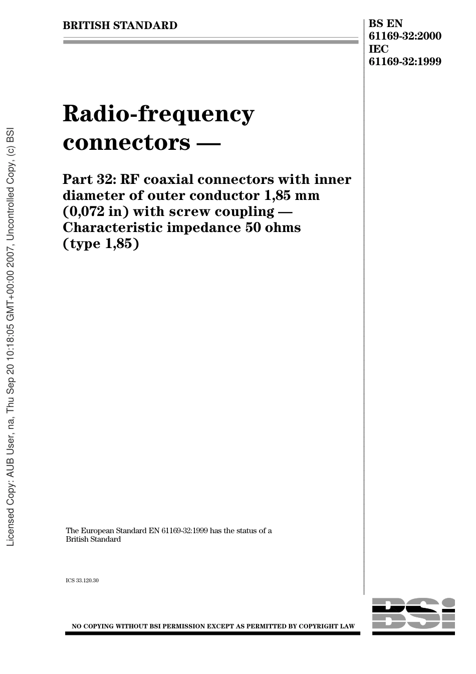 BS EN 61169-32-2000.pdf_第1页