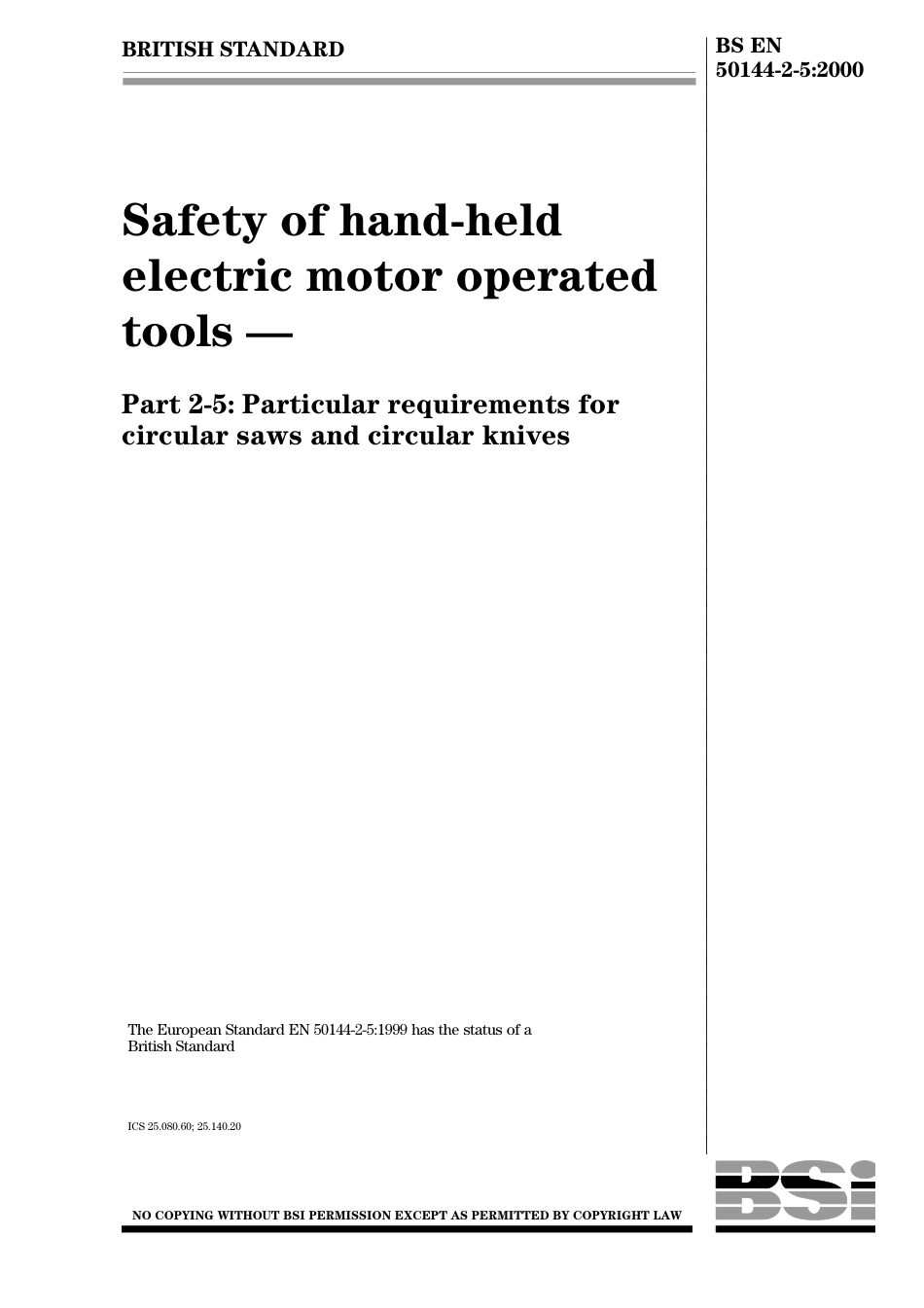 BS EN 50144-2-5-2000.pdf_第1页