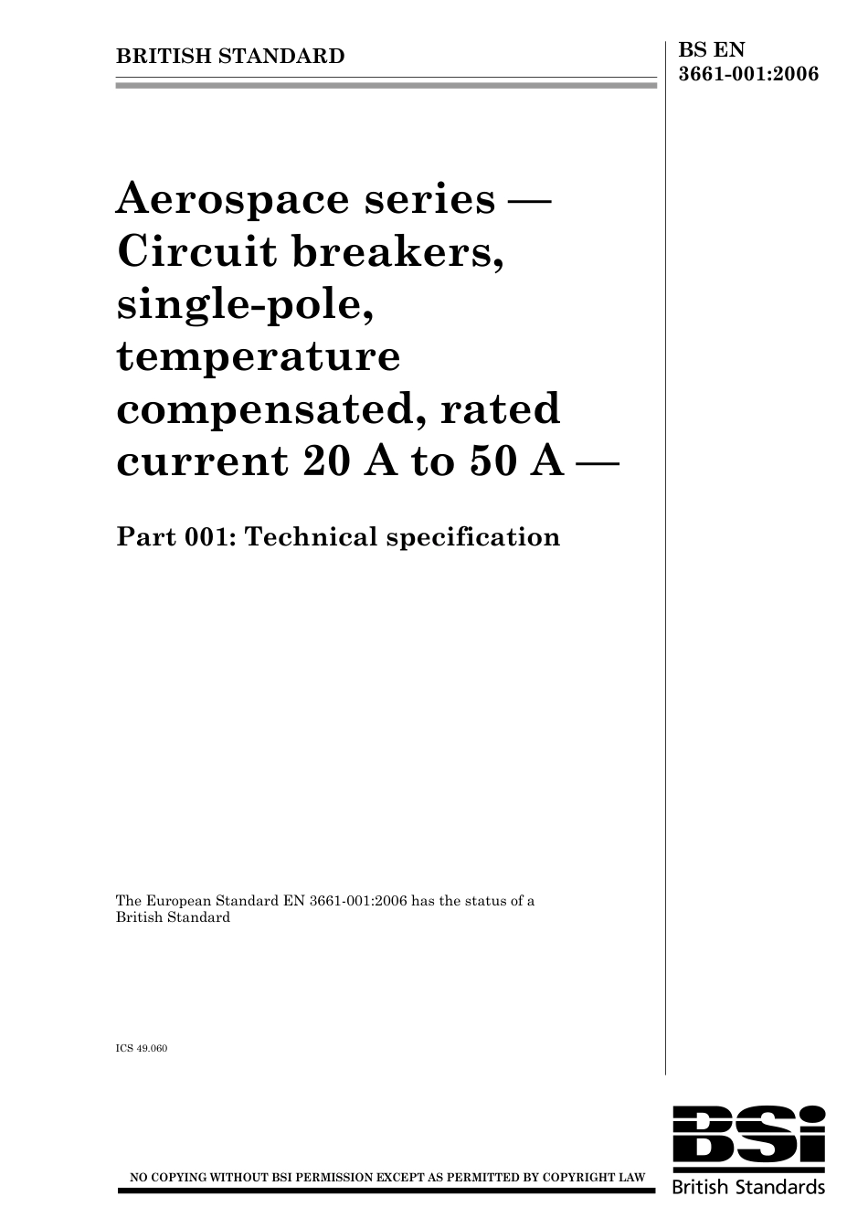 BS EN 03661-001-2006.pdf_第1页