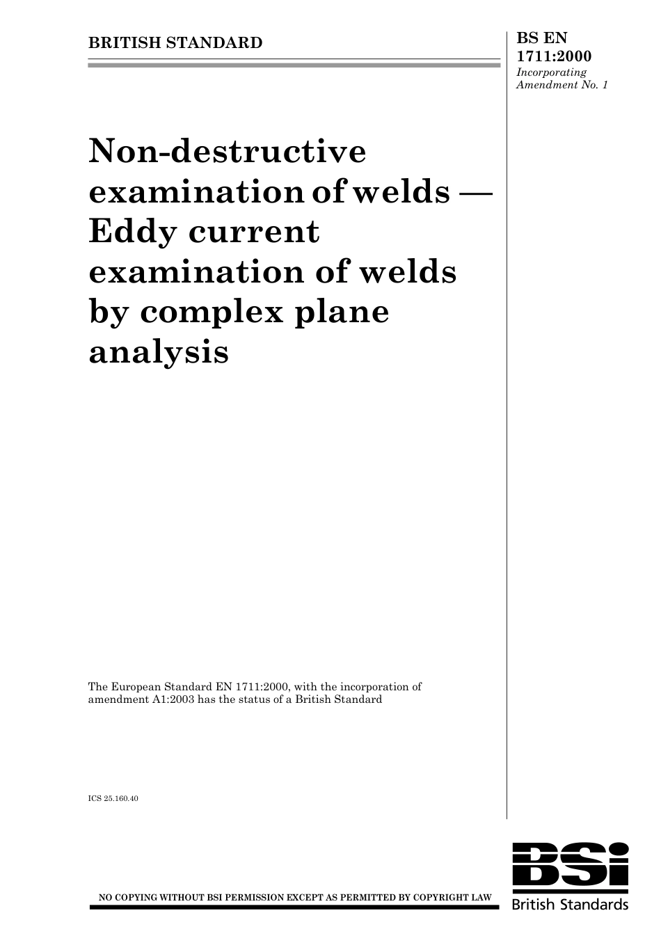 BS EN 01711-2000 (2004).pdf_第1页