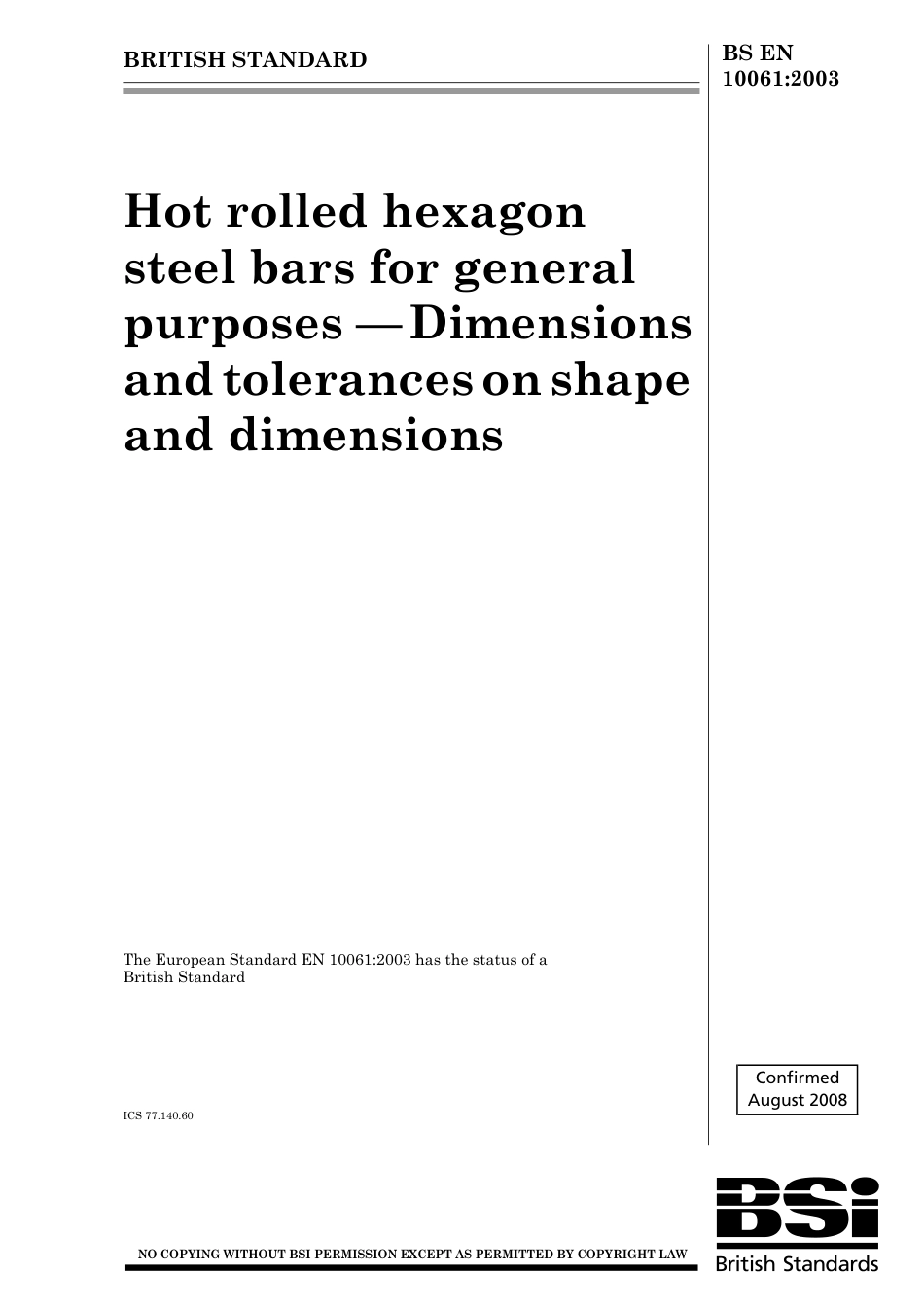 BS EN 10061-2003 (2008).pdf_第1页