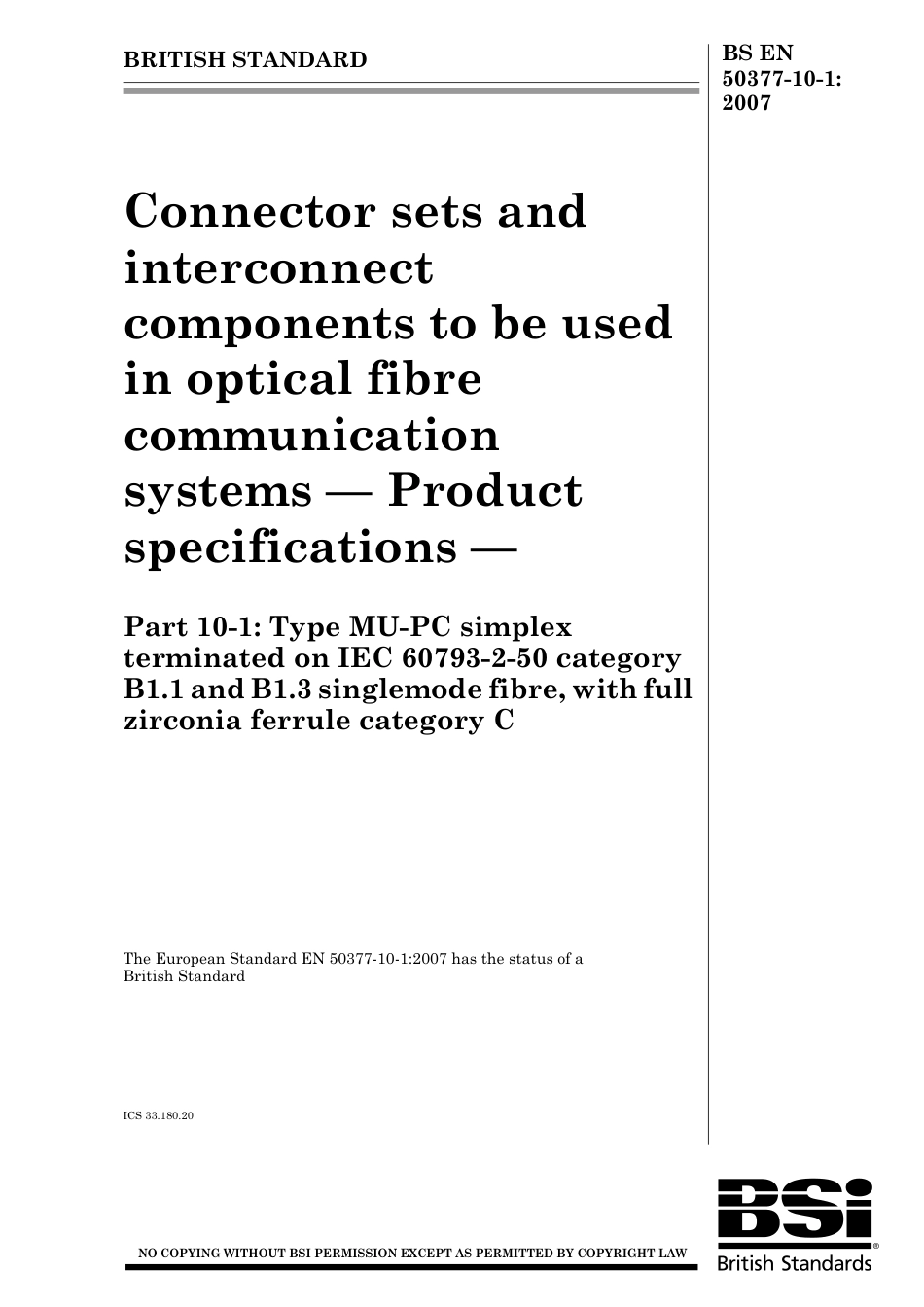 BS EN 50377-10-1-2007.pdf_第1页