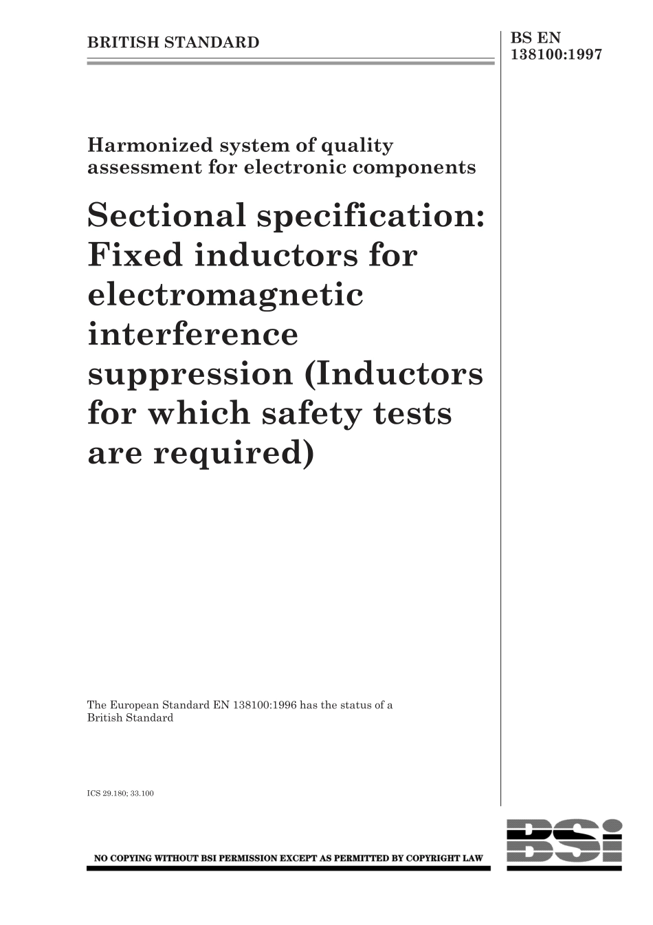 BS EN 138100-1997.pdf_第1页