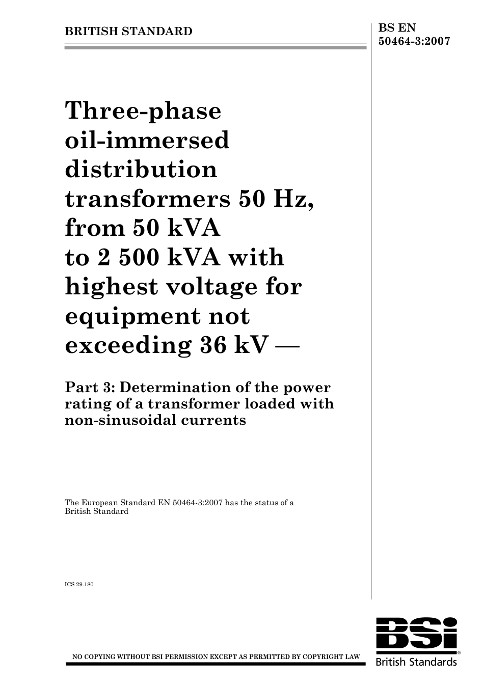 BS EN 50464-3-2007.pdf_第1页