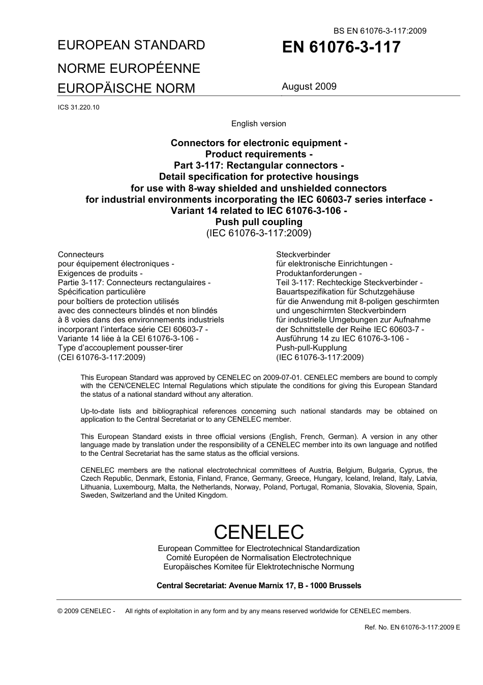 BS EN 61076-3-117-2009.pdf_第3页