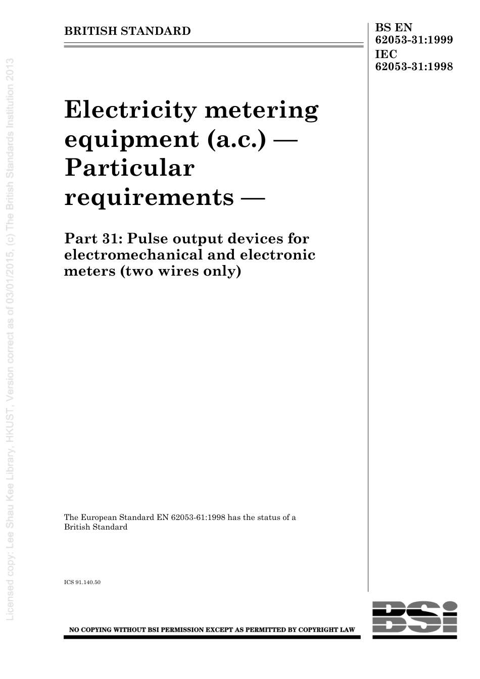 BS EN 62053-31-1999.pdf_第1页