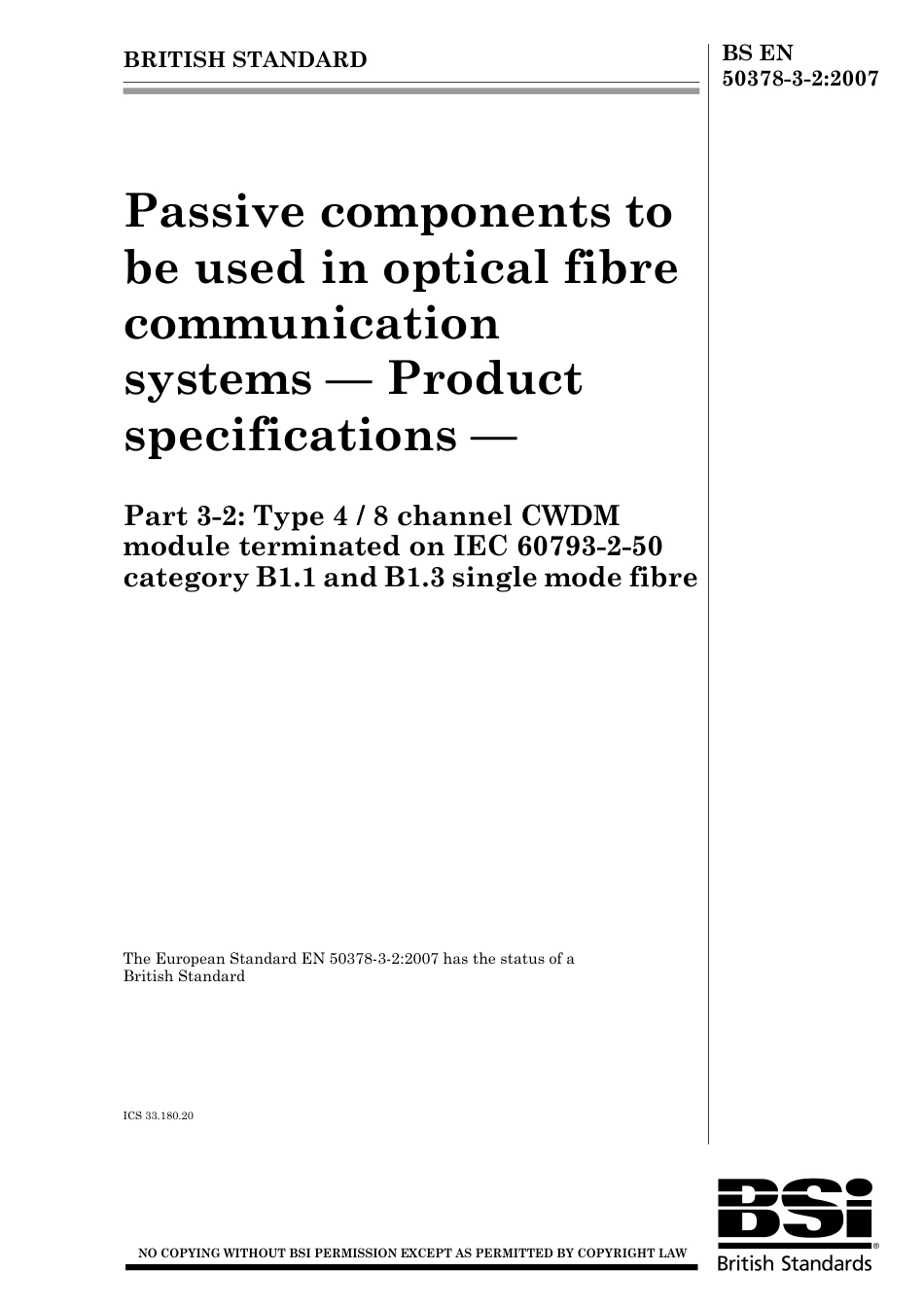 BS EN 50378-3-2-2007.pdf_第1页