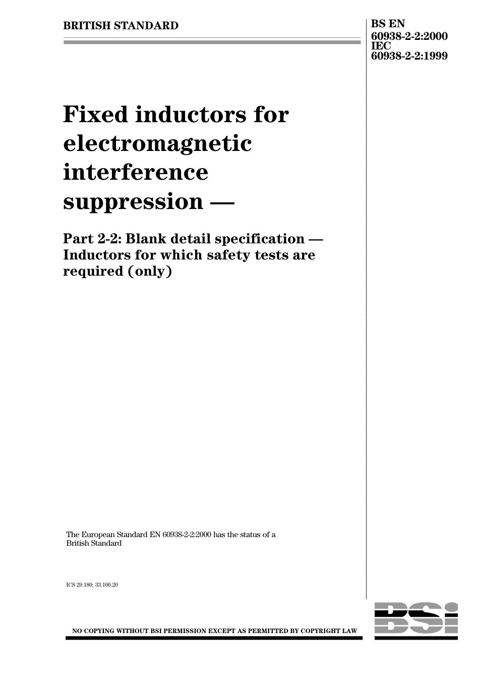 BS EN 60938-2-2-2000.pdf_第1页