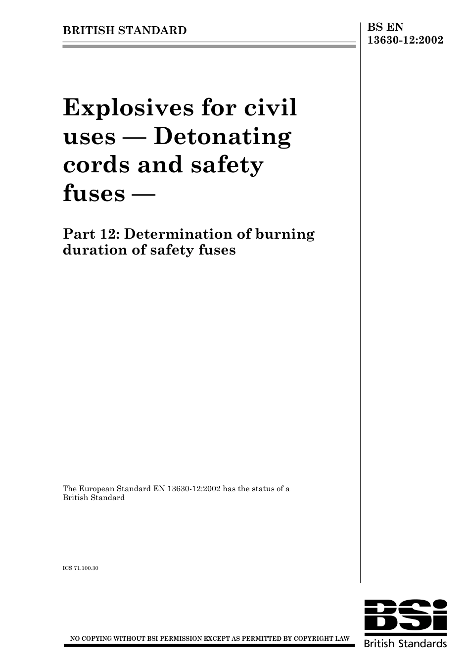 BS EN 13630-12-2002 (2003).pdf_第1页