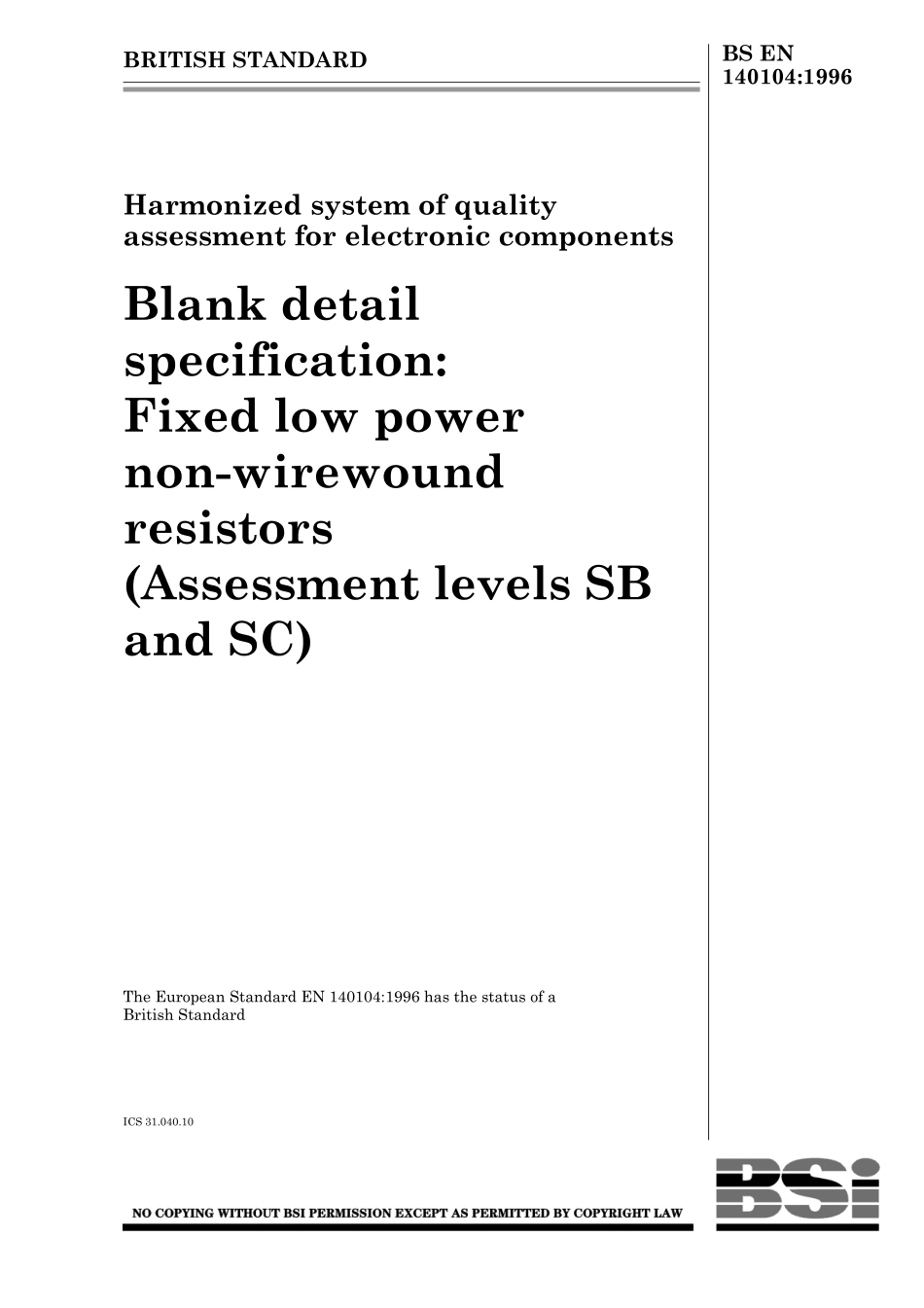 BS EN 140104-1996.pdf_第1页