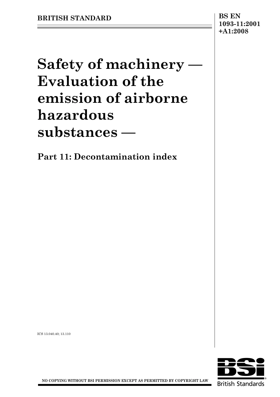 BS EN 01093-11-2001 + A1-2008.pdf_第1页