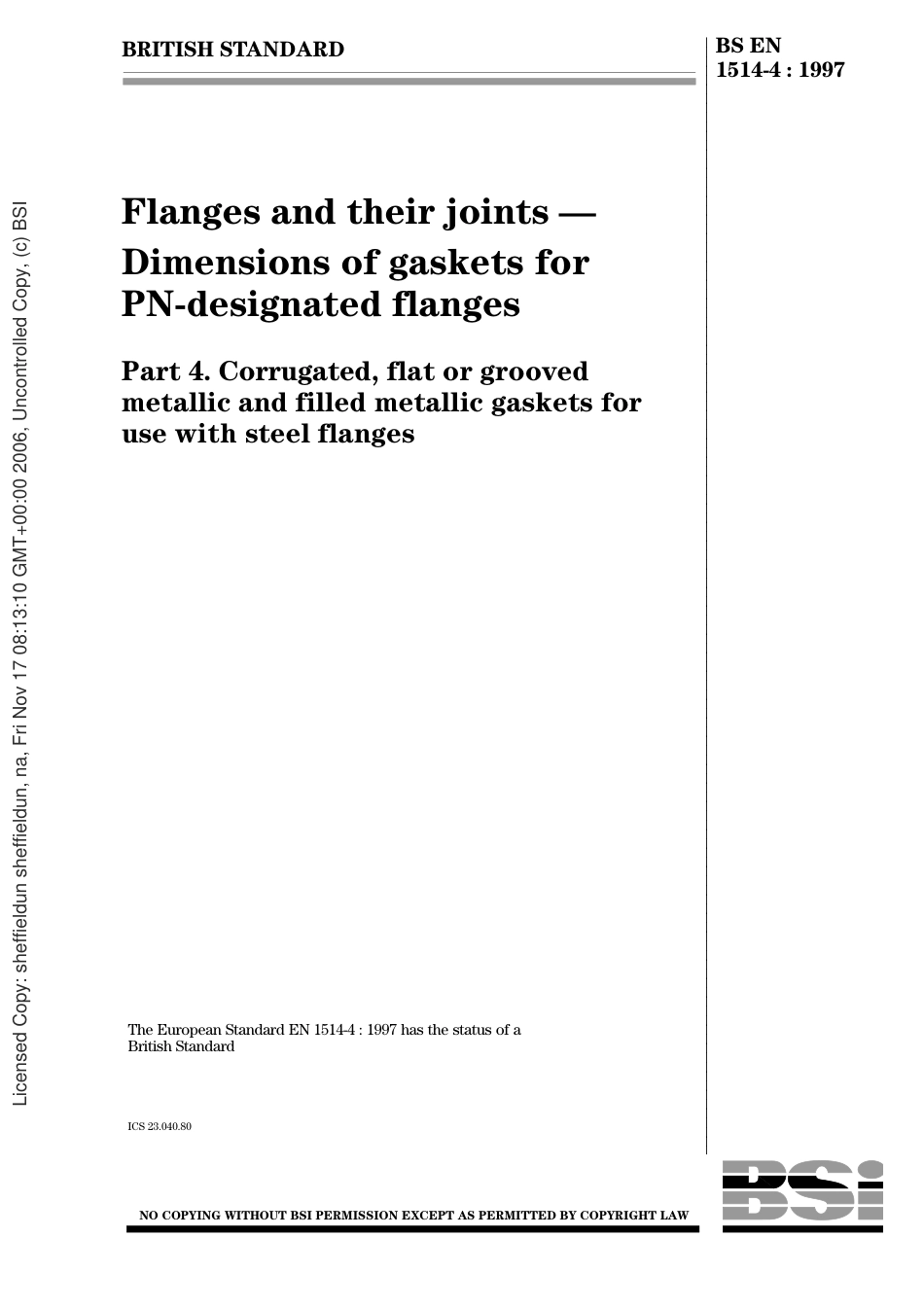 BS EN 01514-4-1997.pdf_第1页