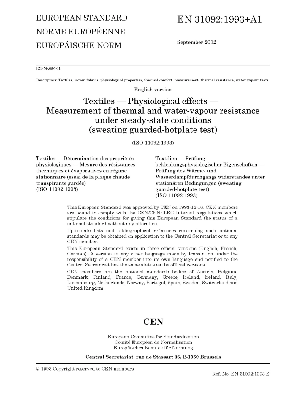 BS EN 31092-1993 + A1-2012 (ISO 11092-1993) scan.pdf_第3页