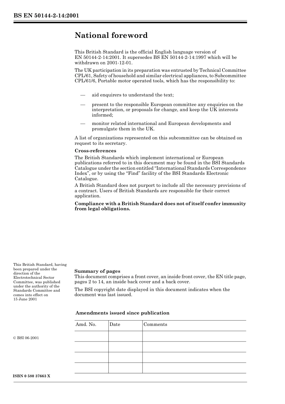 BS EN 50144-2-14-2001.pdf_第2页