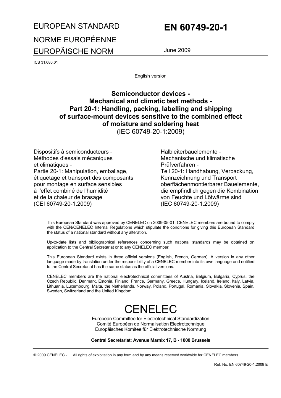 BS EN 60749-20-1-2009.pdf_第3页